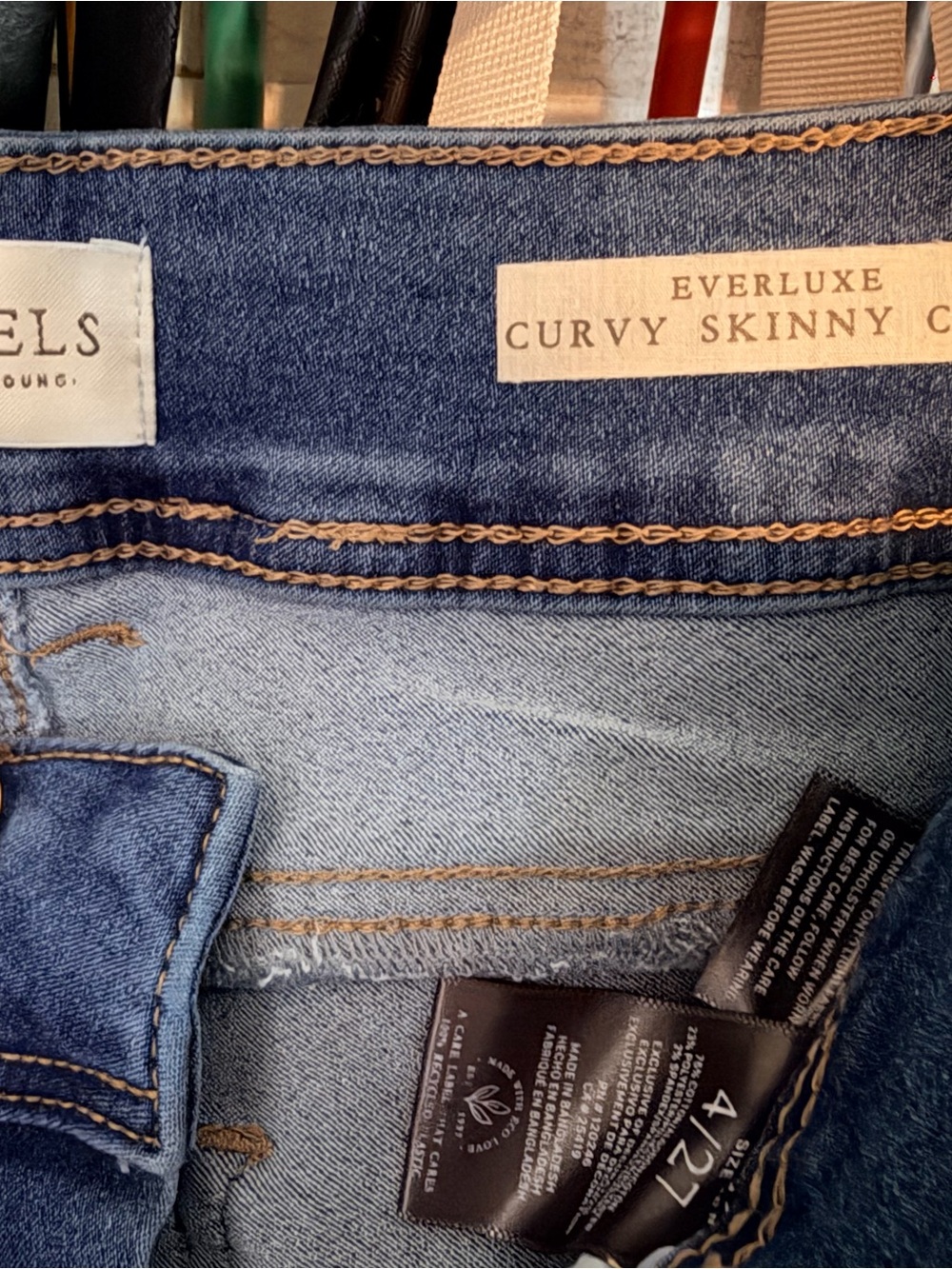Angels Mid-Blue High-Rise Cropped Jeans - Picture 2 of 3
